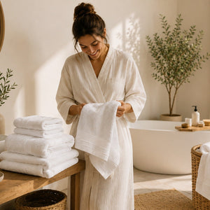 Serviette de toilette lavable