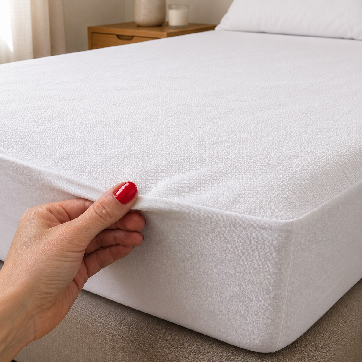 Alèse housse imperméable lavable avec une main