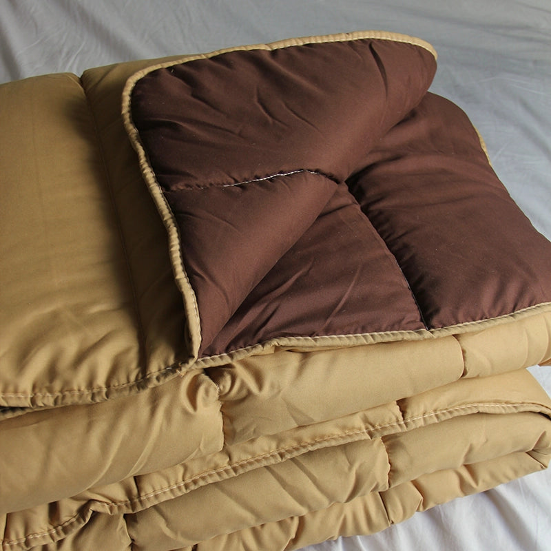 Couette Chaude Reversible Camel/Taupe zoom