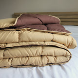 Couette Chaude Reversible Camel/Taupe