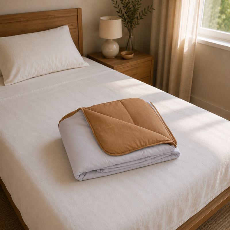Couette Legere Reversible Camel/Beige