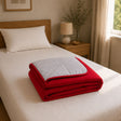Couette Legere Reversible Gris/Rouge