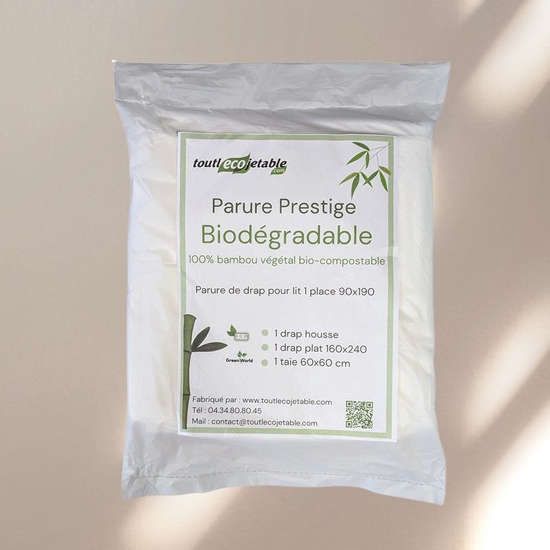Packaging Parure Drap Plat Biodegradable Prestige