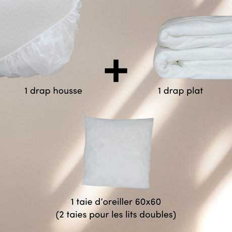 Description Parure Drap Plat Jetable Soft