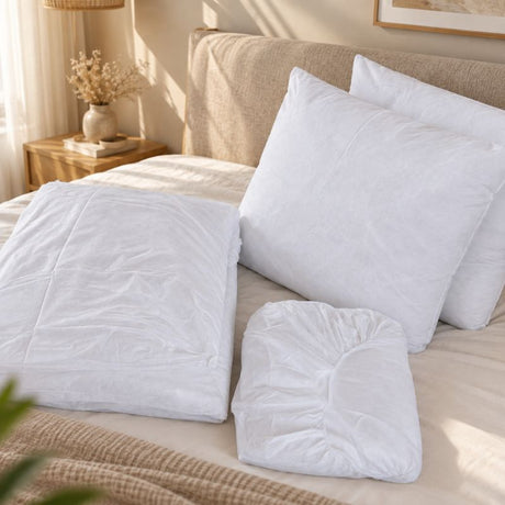 Parure Drap Plat Biodegradable Soft sur un lit