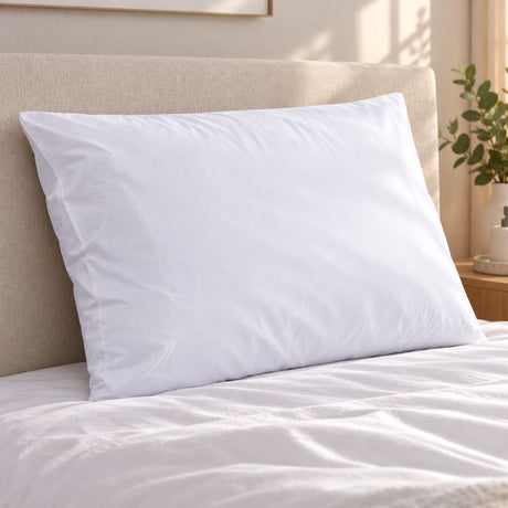 Renove Oreiller Polyuréthane Lessivable Blanc sur un lit